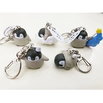 Spheniscidae figures doll key chains(5pcs a set)