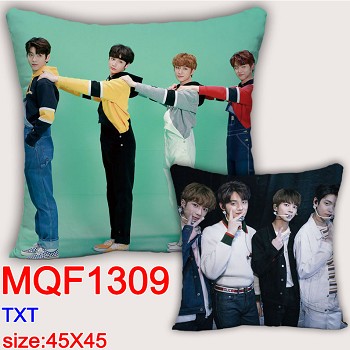 TXT star two-sided pillow