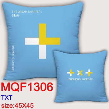 TXT star two-sided pillow