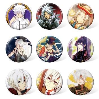 D.Gray-man anime brooches pins set(9pcs a set)