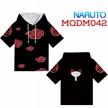 Naruto anime short sleeve hoodie t-shirt cloth