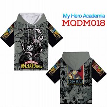 My Hero Academia anime short sleeve hoodie t-shirt cloth