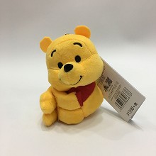5inches Pooh Bear anime plush wallet coin purse