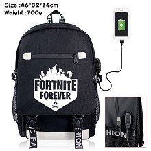 Fortnite game USB charging laptop backpack school bag