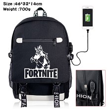 Fortnite game USB charging laptop backpack school bag