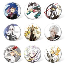 D.Gray-man anime brooches pins set(9pcs a set)