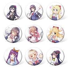 Gotoubun no hanayome anime brooches pins set(9pcs ...