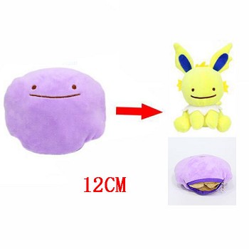 5inches Pokemon Ditto Jolteon two-sided plush pillows set(10pcs a set)