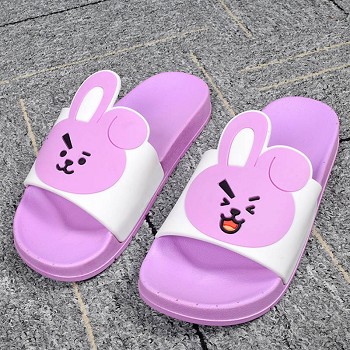 BTS star plastic shoes slippers a pair