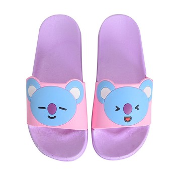 BTS star plastic shoes slippers a pair