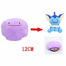 5inches Pokemon Ditto Vaporeon two-sided plush pil...