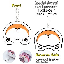 Corgi shape anime plush doll key chain