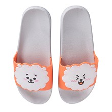 BTS star plastic shoes slippers a pair