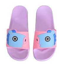 BTS star plastic shoes slippers a pair