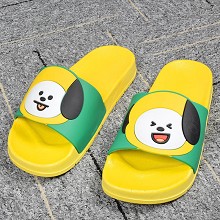 BTS star plastic shoes slippers a pair