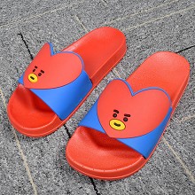 BTS star plastic shoes slippers a pair