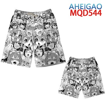 AHEGAO anime beach pants shorts middle pants