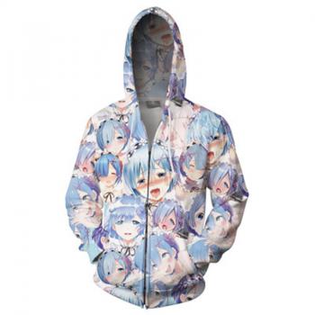 Ahegao Re:Life in a different world from zero 3D hoodie