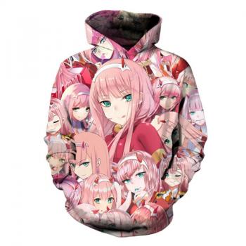 Ahegao DARLING in the FRANXX anime 3D hoodie 