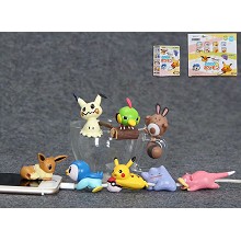 Pokemon USB data wire protect anime figures set(8p...