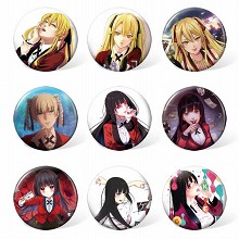 Kakegurui Twin anime brooches pins set(9pcs a set)