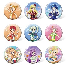 Aikatsu Friends anime brooches pins set(9pcs a set...