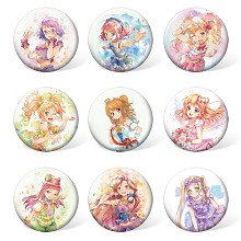 Aikatsu Friends anime brooches pins set(9pcs a set...