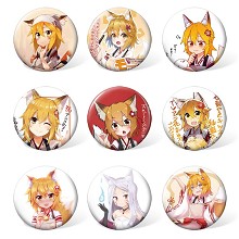 The Helpful Fox Senko-san anime brooches pins set(...