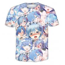 Ahegao Re:Life in a different world from zero 3D T-shirt