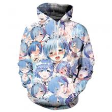 Ahegao Re:Life in a different world from zero 3D hoodie