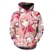 Ahegao DARLING in the FRANXX anime 3D hoodie