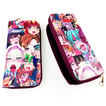  Ahegao anime long wallet 