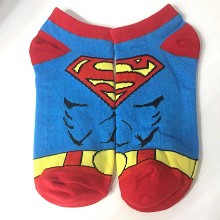 Super Man cotton short socks a pair