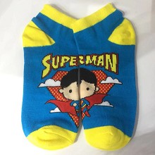 Super Man short cotton socks a pair