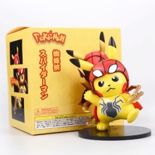 Pokemon pikachu cos Spider Man anime figure