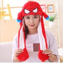 Spider Man Plush Hat Ear Shape Can Move Cap Plush ...