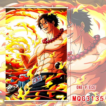 One Piece Ace anime wall scroll