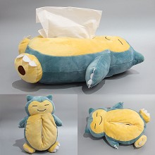 12inches Pokemon Snorlax plush tissue box cse