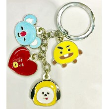  BTS star key chain 