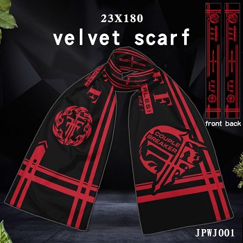 FFF anime velvet scarf