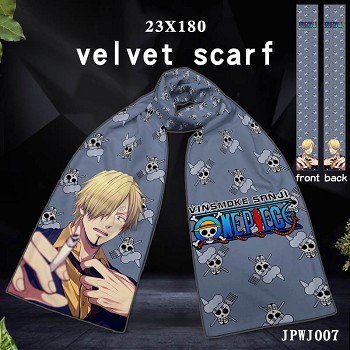 One Piece anime velvet scarf