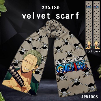 One Piece anime velvet scarf