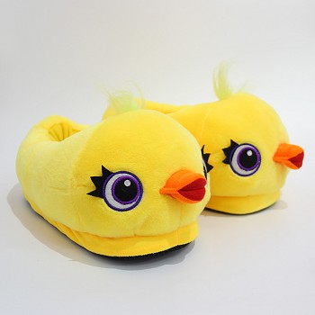 12inches Yellow Bird plush shoes slippers a pair