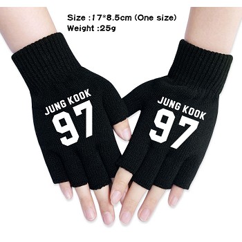  BTS star cotton gloves a pair 