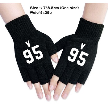  BTS star cotton gloves a pair 