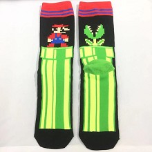 Super Mario cotton long socks a pair