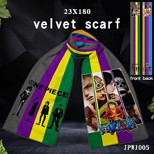 One Piece anime velvet scarf