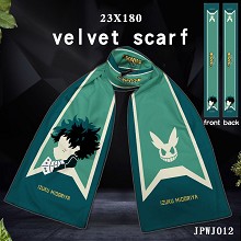 My Hero Academia anime velvet scarf