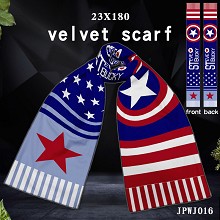 Captain America anime velvet scarf