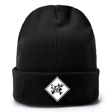  Demon Slayer anime kniting hat 